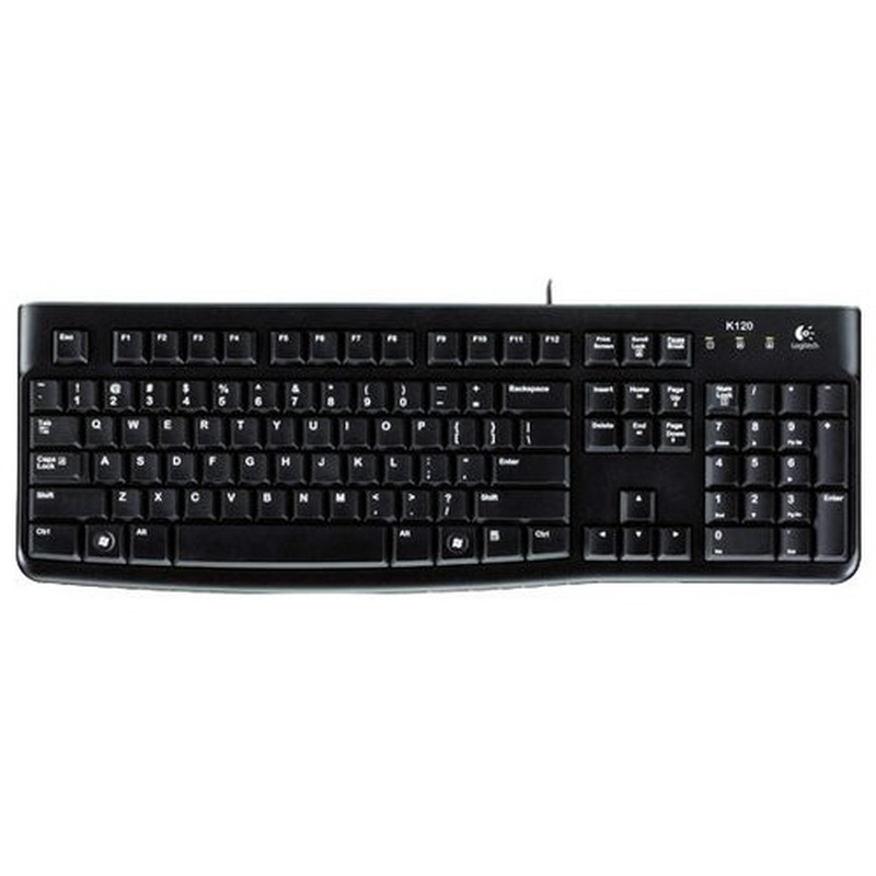 Клавіатура дротова LOGITECH K120 EOM UKR Black Logitech K120 Black (920-002643)