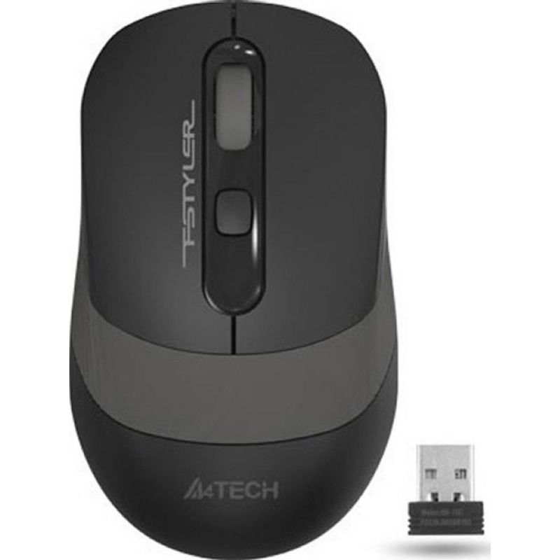 Миша бездротова A4Tech Fstyler FG10 (Grey),  USB, колір чорний+сірий