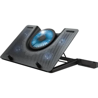 Підставка для ноутбуків Trust GXT 1125 Quno, до 17.3", BLUE LED, чорний