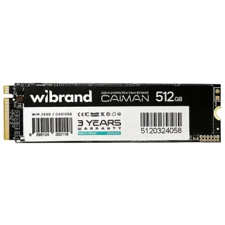 SSD Wibrand Caiman 512GB NVMe 2280 PCIe 3.0 3D WIM.2SSD/CA512GB