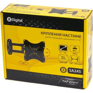 Підставка під ТВ X-DIGITAL STEEL 17-32" SA245 Black