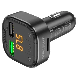 АЗП з FM-мод BOROFONE BC43 Flash Black 6974443387223