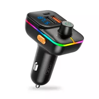 FM трансміттер XO BCC-09 25W 2 USB/USB-C  Black
