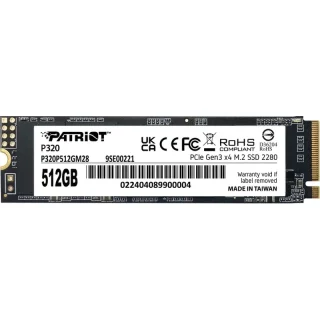 SSD внутрішні Patriot P320 512GB M.2 2280 NVMe PCIe 3.0 x4 (P320P512GM28)
