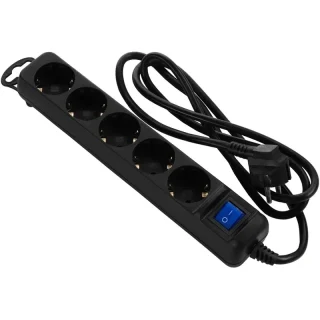 Мережевий подовжувач 2E U05ES15M1.5BK 3G*1.5мм, 1.5м, black